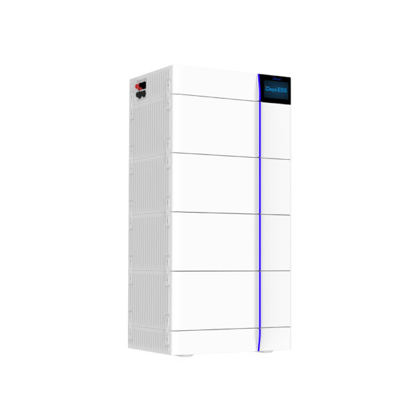 A white server tower with a blue line and a top-right display screen.