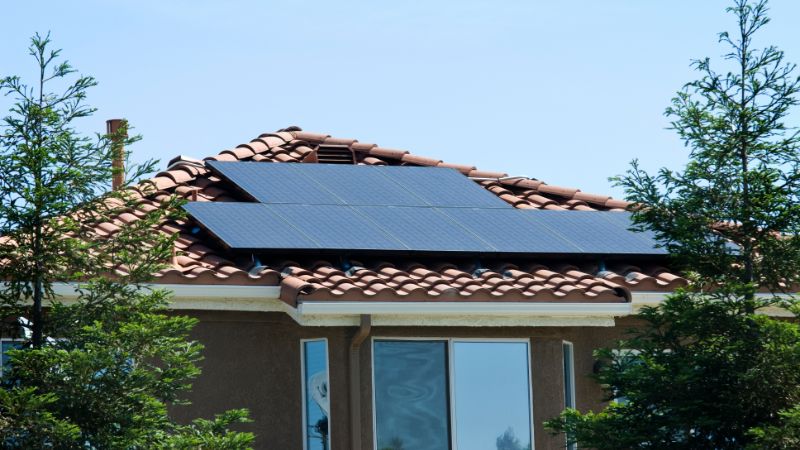 modern solar on home