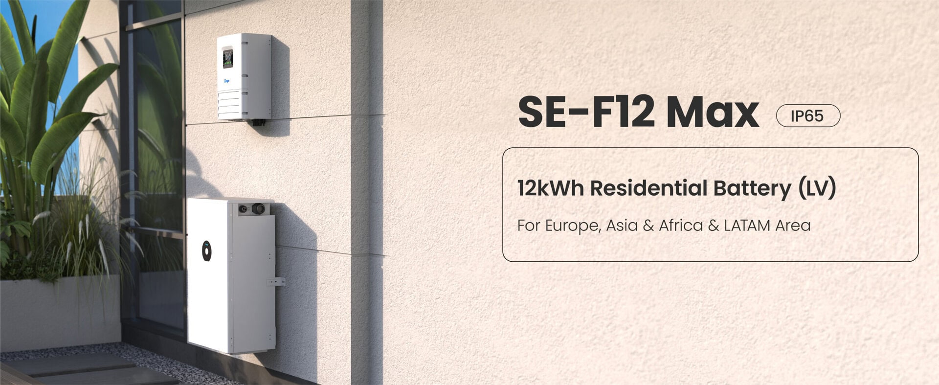 Efficient 12kWh residential battery for energy storage, ideal for homes in Europe, Asia, Africa, and LATAM, providing reliable backup power and solar energy management.